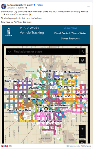 Screenshot of a road map on a phone showing the different road conditions around Indianapolis