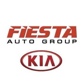 Fiesta Kia's company logo consists of a white background with the capitalized text FIESTA AUTO GROUP KIA. FIESTA is italicized and in a red text color. AUTO GROUP, which is beneath FIESTA, is in a capitalized black font color. KIA, which is beneath auto group, is in a gradient red color (red to black) and is enclosed by a red gradient oval, which is outlined in black.