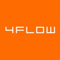 4flow's company logo consists of an orange background with the white, digitalized-looking text, "4flow" in the center.
