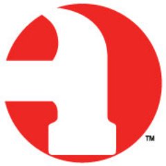 Do it Best's company logo consists of a bright red background with the silhouette of a white hammer (circular part is facing down.)