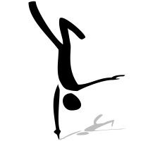 GravityFree Studio's company logo consists of a black silhouette of a person turned upside down, balancing on their left index finger. You can see their shadow behind them. The background is white.