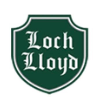 Loch Lloyd's company logo consists of a forest-green shiled with u-shaped curves on the top right and top left corners of it. There is a white line going with the shape of the forest-green shield. Inside of the shield is the white, Medival-looking text "Loch Lloyd."