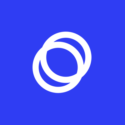 SitusAMC's company logo consists of an sapphire blue background with two white circular rings intersecting, showing the sapphire blue background in three spots within the rings.