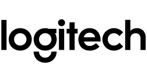 Logitech's company logo consists of the lowercase, centered, black text "logitech." The "G" in logitech has a break right below the circular part of the letter g.