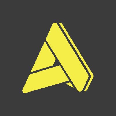 Aptean's company logo consists of a charcoal gray background with a figure-eight-looking triangle. The right side of the triangle extends past the bottom horizontal part of the triangle. The center of the triangle is also hollowed out, exposing the charcoal gray background.