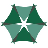 Credit Union of Denver's company logo consists of 6 obtuse triangles facing inward in a circle, forming a hexagon. The triangles alternate between forest green and mint green. The background is white.