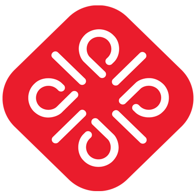 Celarity's company logo consists of a 45 degree turned red square with rounded edges. Inside the square are 4 white lines that form an x-shape without being connected in the middle. In between each line (top, bottom, left, and right section) are 3 white c's facing in towards the center of the square.