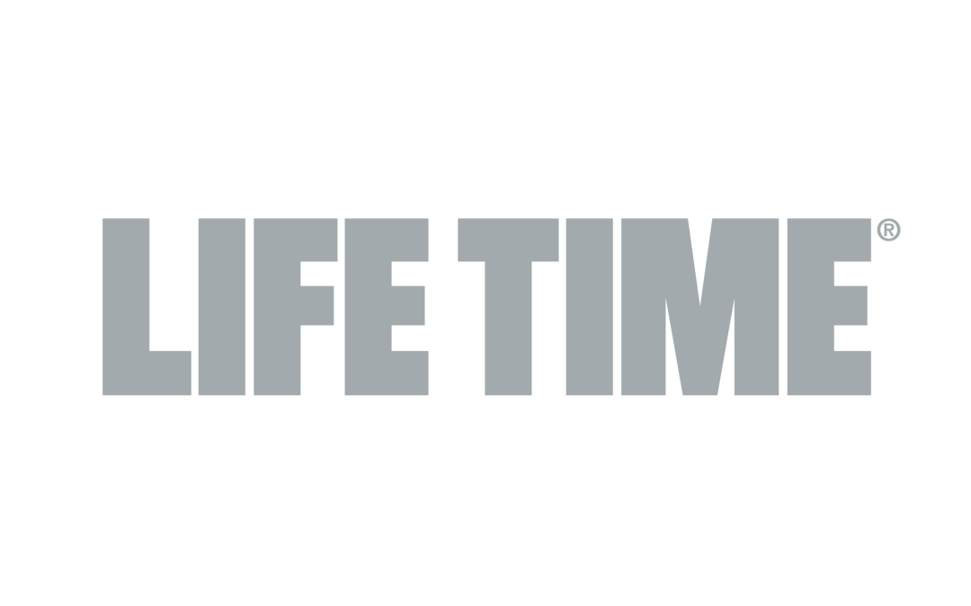 Life TIme's company logo consists of a white background with the gray / silver, uppercase text "LIFE TIME."