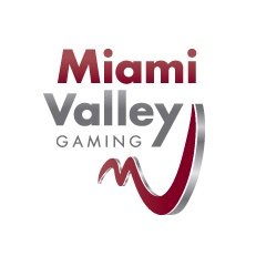 Miami Valley Gaming's company logo consists of a white background with the maroon and gray words "Miami Valli Gaming" stacked on top of each other.