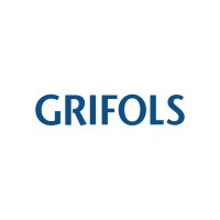 Grifols company logo consists of a white background with the capitalized, blue, centered text "GRIFOLS."