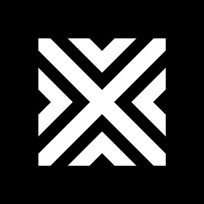 VML's company logo consists of a white X with a black background