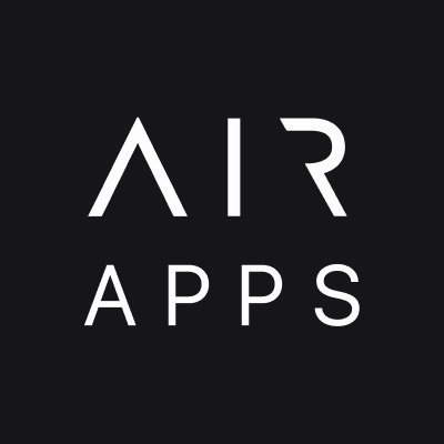 Air Apps' company logo consists of a black background with the white text, "Air Apps," in the center.