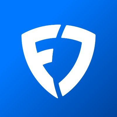 FanDuel's company logo consists of a gradient blue background with the letters F and D forming a shield shape.