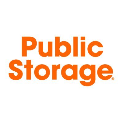 Public Storage's company logo consists of a white background with the orange text, "Public Storage," in the center.
