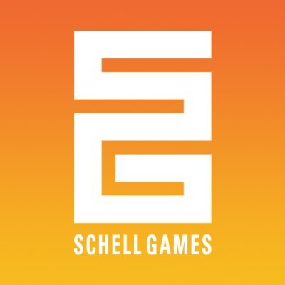 Schell Games' company logo consists of a gradient orange background with an S- and G-shape connected to each other (top to bottom). Underneath reads "Schell Games."