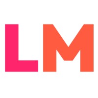 Liz Moody Inc's company logo consists of a white background with a pink L and an orange M.