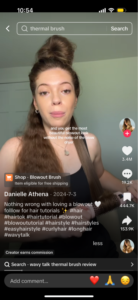 TikTok with no disclosure in the description.