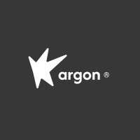 Argon Agency's company logo consists of a dark gray background with the white text, "argon," beside a white star