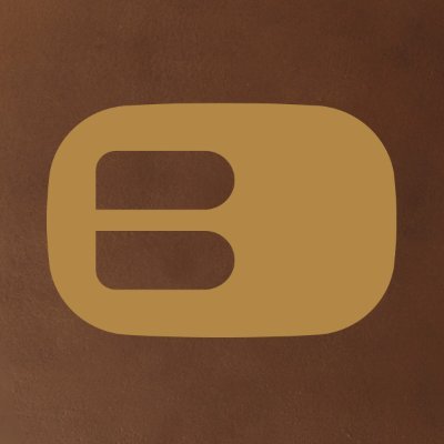 Buckle's company logo consists of a brown background with a circular light-brown B.