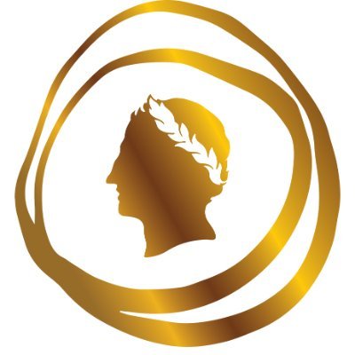 Caesars Entertainment's company logo consists of a white background with the gold silhouette of Caesars head.