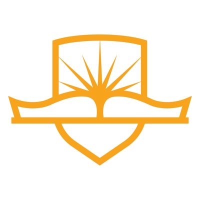 Center for Christian Virtue's company logo consists of a white background with a golden open bible and shield.