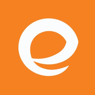 Embrace Home Loans' company logo consists of an cream orange background with a lowercase white e in the center.