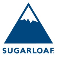 Sugarloaf's company logo consists of a dark blue mountain with the dark blue text, "Sugarloaf," directly underneath it.