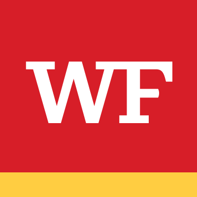 Wells Fargo's company logo consists of a red and yellow background with the white letters W and F in the center.