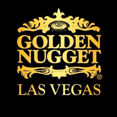 Golden Nugget Las Vegas Casino's company logo consists of a black background with the shiny gold text "GOLDEN NUGGET LAS VEGAS."