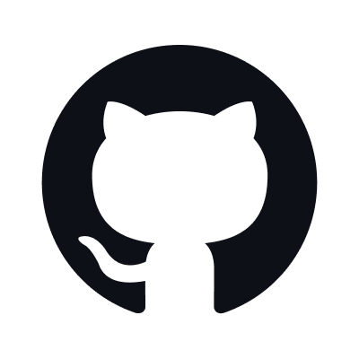 GitHub's company logo consists of a white background with the silhouette of a white creature/animal with a round head, ears, and a tail.