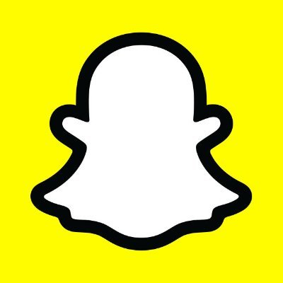 Snap Inc's company logo consists of a yellow background with a white, faceless drawing of a ghost